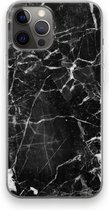 Case Company® - iPhone 12 Pro Max hoesje - Zwart Marmer - Soft Cover Telefoonhoesje - Bescherming aan alle Kanten en Schermrand