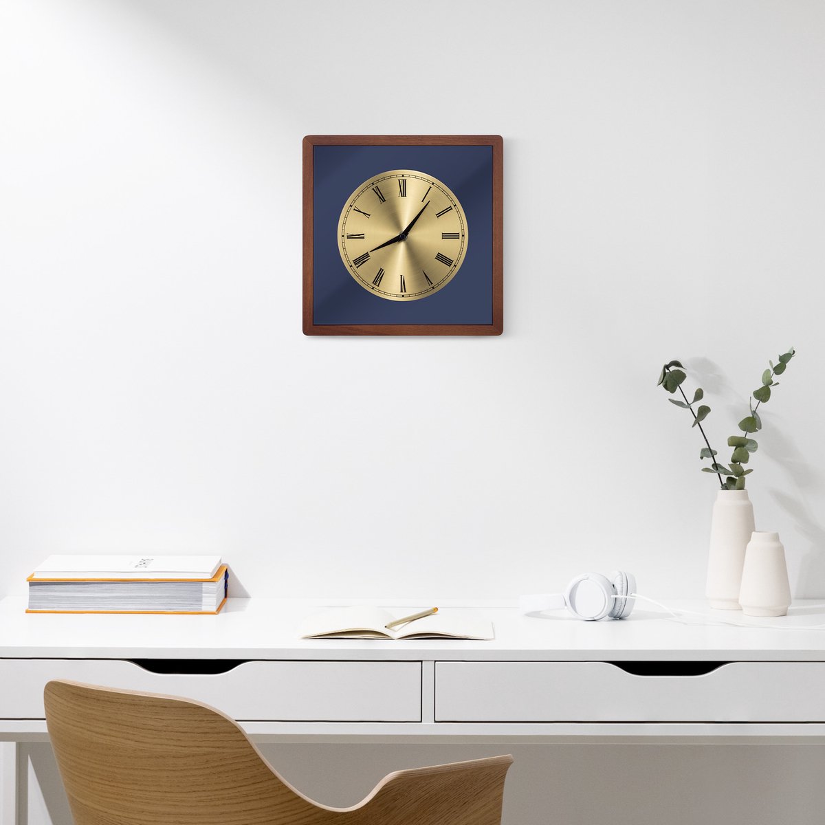 TFA Dostmann Analogue Radio Wall Clock, Wooden Frame, Design Wall Clock, Simple, Radio Clock, Multicolor, 98.1097