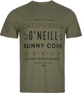 O'Neill T-Shirt Men Muir Deep Lichen Green S - Deep Lichen Green 100% Katoen Round Neck