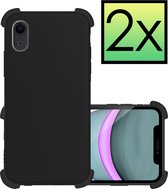 Hoes voor iPhone XR Hoesje Zwart Cover Shock Proof Case Hoes