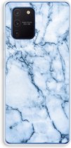 Case Company® - Samsung Galaxy Note 10 Lite hoesje - Blauw marmer - Soft Cover Telefoonhoesje - Bescherming aan alle Kanten en Schermrand