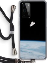 Case Company® - OnePlus 9 Pro hoesje met Koord - Alone in Space - Telefoonhoesje met Zwart Koord - Bescherming aan alle Kanten en Over de Schermrand