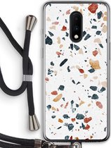Case Company® - OnePlus 7 hoesje met Koord - Terrazzo N°4 - Telefoonhoesje met Zwart Koord - Bescherming aan alle Kanten en Over de Schermrand