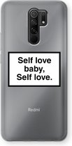 Case Company® - Xiaomi Redmi 9 hoesje - Self love - Soft Cover Telefoonhoesje - Bescherming aan alle Kanten en Schermrand