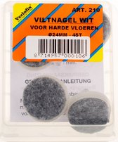 viltnagel diameter 24 mm nylon wit 4 stuks