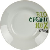 soepbord Bio Organic 20,6 cm porselein wit/groen