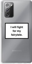 Case Company® - Samsung Galaxy Note 20 / Note 20 5G hoesje - Fight for my fairytale - Soft Cover Telefoonhoesje - Bescherming aan alle Kanten en Schermrand