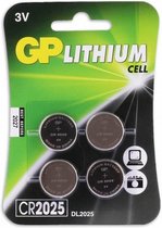 CR2025 Lithium-knoopcelbatterijen 3V 4 stuks