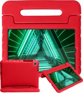 Hoes Geschikt voor Lenovo Tab M10 FHD Plus 2nd Gen Hoes Kinder Hoesje Kids Case Cover Kidsproof - Hoesje Geschikt voor Lenovo Tab M10 FHD Plus (2e Gen) Hoesje Kinder Hoesje - Rood