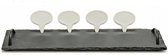 tapasset 15 x 45 x 4 cm steen zwart/wit 5-delig