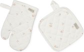 Ovenwant en pannenlap voor kinderen - poppies