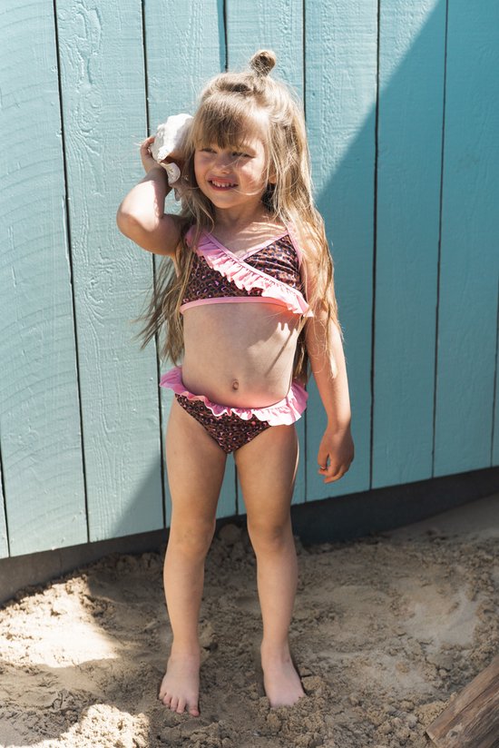 Koko Noko meisjes bikini panterprint Camel Pink | bol.com