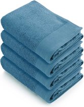 Walra handdoeken 60x110 Soft Cotton - 4-delig - Badhanddoeken 550 g/m² - 100% Katoen - Handdoekenset Petrol