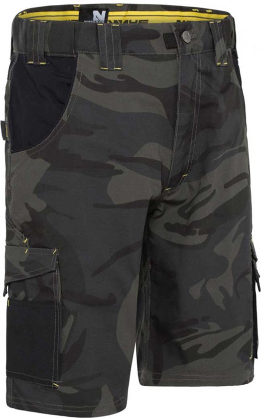 Pantalon de travail court Hugues 1205 de Nine Worths - Vert olive/Camouflage - 32