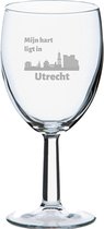 Gegraveerde wijnglas 24,5cl Utrecht