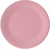 borden 23 cm papier roze 8 stuks