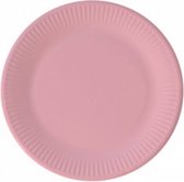 borden 23 cm papier roze 8 stuks