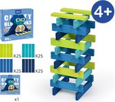 MiDeer 100 Massief Houten Plankjes met Voorbeeldboek - Domino & Archimedes Bouwstenen - Educatief speelgoed - Creativiteit Inspireren - Koele kleur set compatibel met KAPLA - Academics' Choice - Brain Toy - Award Winner
