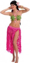 verkleedrok Hawaiian dames 70 cm polyester roze