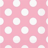 servetten roze 33 x 33 cm 16 stuks