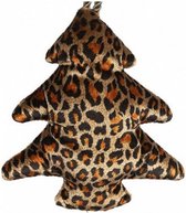 kersthanger boom luipaard Carola 15 x 17 cm zwart/bruin