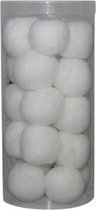 sneeuwballenhanger 20 sneeuwballen 4 cm synthetisch wit