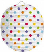 bollampion stippen 22 cm papier wit