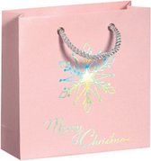 giftbag Crystal 15 x 15 cm papier roze