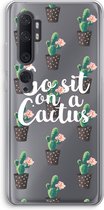 Case Company® - Xiaomi Mi Note 10 hoesje - Cactus quote - Soft Cover Telefoonhoesje - Bescherming aan alle Kanten en Schermrand