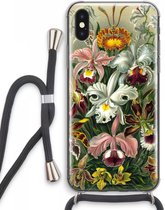 Case Company® - iPhone XS Max hoesje met Koord - Haeckel Orchidae - Telefoonhoesje met Zwart Koord - Extra Bescherming aan alle Kanten en Over de Schermrand