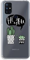 Case Company® - OnePlus Nord N10 5G hoesje - Hey you cactus - Soft Cover Telefoonhoesje - Bescherming aan alle Kanten en Schermrand