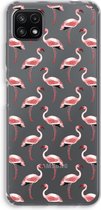 Case Company® - Samsung Galaxy A22 5G hoesje - Flamingo - Soft Cover Telefoonhoesje - Bescherming aan alle Kanten en Schermrand