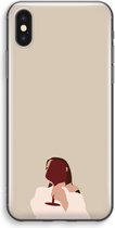 Case Company® - iPhone XS Max hoesje - I drink wine - Soft Cover Telefoonhoesje - Bescherming aan alle Kanten en Schermrand