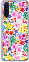 Case Company® - Oppo A91 hoesje - Little Flowers - Soft Cover Telefoonhoesje - Bescherming aan alle Kanten en Schermrand