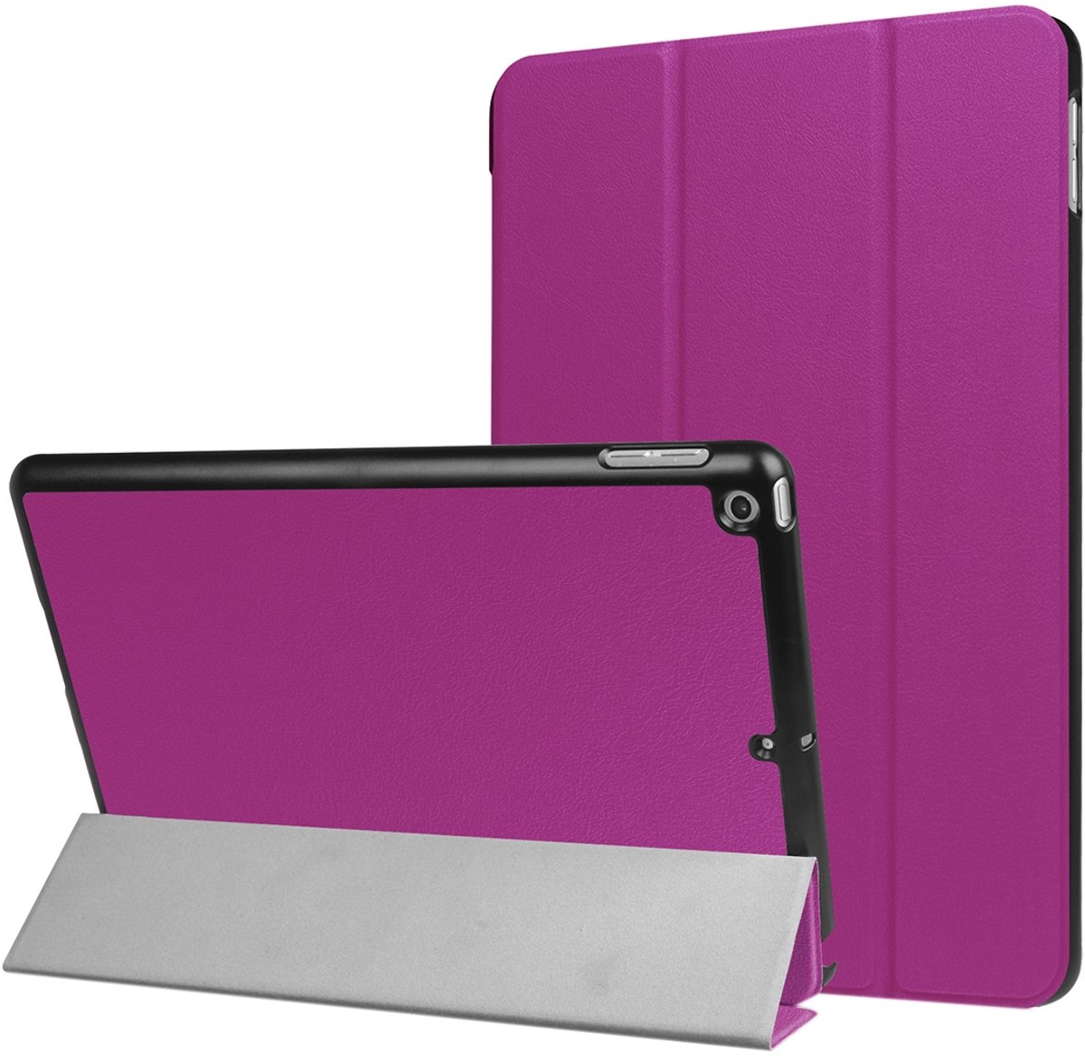 Mobigear Tablethoes geschikt voor Apple iPad 5 (2017) Hoes | Mobigear Tri-Fold Bookcase - Paars