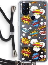 Case Company® - OnePlus Nord N10 5G hoesje met Koord - Pow Smack - Telefoonhoesje met Zwart Koord - Bescherming aan alle Kanten en Over de Schermrand