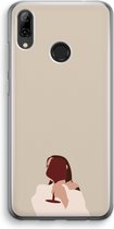 Case Company® - Huawei P Smart (2019) hoesje - I drink wine - Soft Cover Telefoonhoesje - Bescherming aan alle Kanten en Schermrand