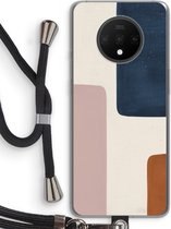 Case Company® - OnePlus 7T hoesje met Koord - Geo #5 - Telefoonhoesje met Zwart Koord - Bescherming aan alle Kanten en Over de Schermrand