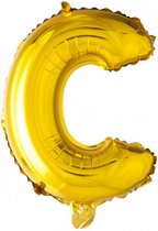 folieballon letter C 102 cm goud
