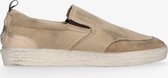 Yellow cab | Vulcan men 4-d brown canvas brushed black and brown slipon sneaker - off white dirt | Maat: 42