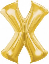 folieballon Mini Shape X 27 x 35 cm goud
