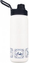 drinkfles Shira Cool 550 ml ABS/RVS wit/blauw