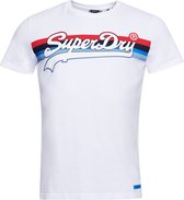 Superdry - Heren T-Shirt - Cali Striped - Slimfit - Wit
