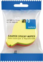 Info Notes IN-5828-39 Info Shaped Sticky Notes 53x68 'gloeilamp' Assorti 200 Vel