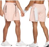 Pro sport shorts heren peach  L