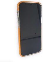 iPhone SE 2022 Backcover Bumper Hoesje - Back cover - case - Apple iPhone SE 2022 - Transparant / Oranje