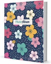 fotoalbum Flowers paperback 13 x 20 cm papier paars