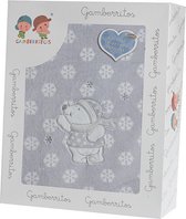 lakenset winter 120 x 60 cm polyester grijs 3-delig