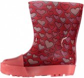 regenlaarzen Hartjes meisjes rubber rood maat 25