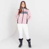 De Dare2B Engross Luxe sweater - wintersportpully - dames - hele rits - met rand van imitatiebont - Lichtroze